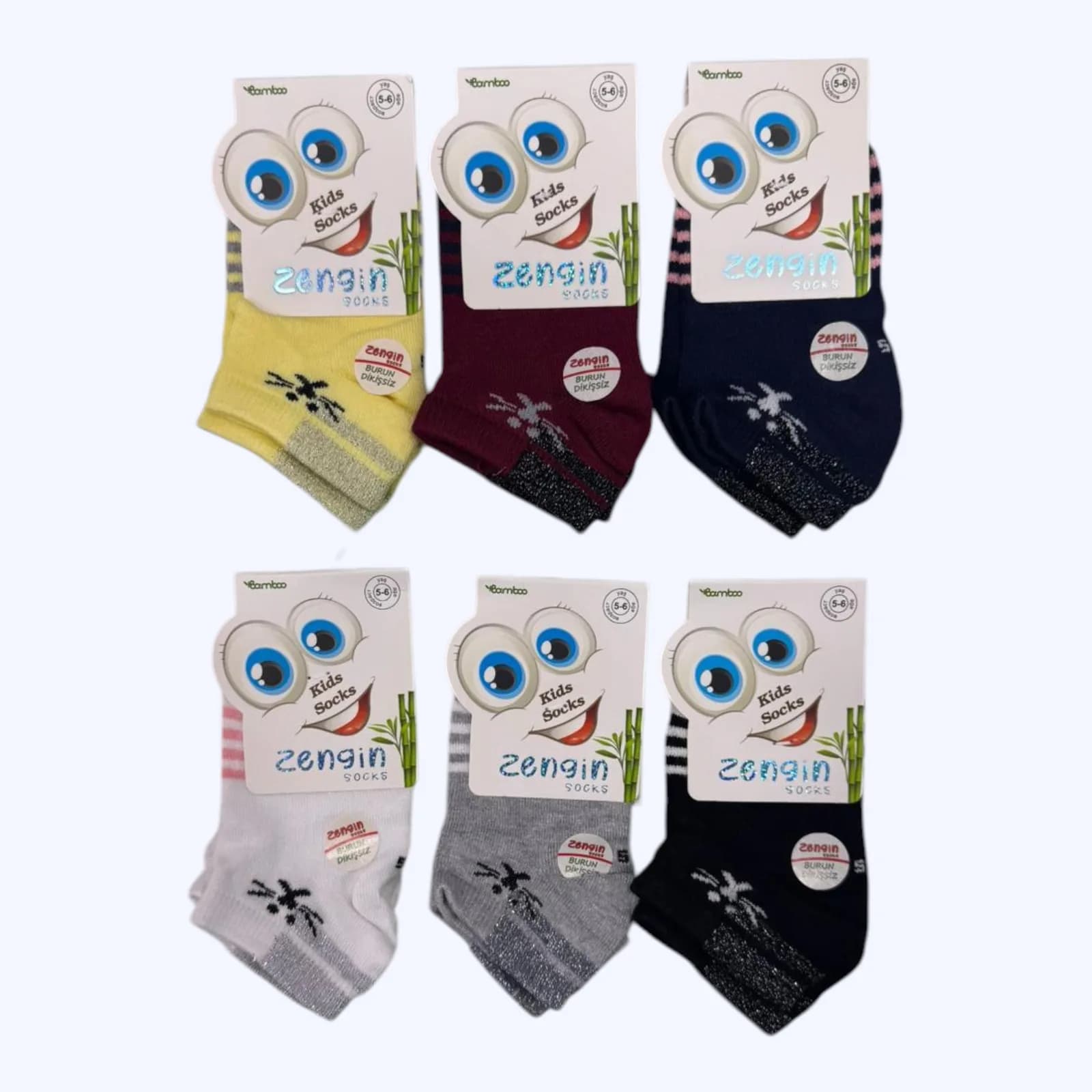 Kız Çocuk Bambu Patik Kalpli Çorap